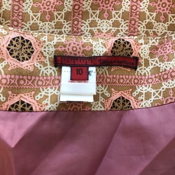 Tapemeasure Silk Pleated Geometric Skirt Size 10 - Picture 11 of 13